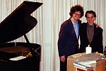 Dick van Gendt, acteur, en Martijn van den Hoek, concertpianist